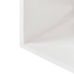 Wyld and Coco 8-Tier White Bookcase - Open Back Irregular Design Particle Board - thumbnail 6