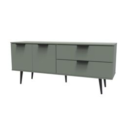 Ready Assembled 2 U Fuji 2 Drawer 2 Door Wide Sideboard (Ready Assembled) in Pale Green - thumbnail 3