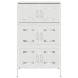 Berkfield Home Highboard White 68x39x113 cm Steel - Size: 68 x 39 x 113 cm - thumbnail 6