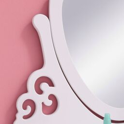 KOSY KOALA Women's Dressing Table With Mirror Stool Vanity Dresser Bedroom White Love Heart Furniture - thumbnail 3