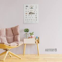 "Artery8 Snail varieties & shells Augustus Gould Canvas Wall Art Print in White - Size: W12"" x H16""" - thumbnail 3