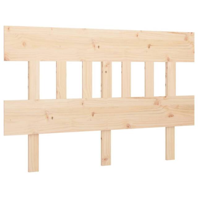 Berkfield Home Bed Headboard 123.5x3x81 cm Solid Wood Pine in Light Oak - image 1