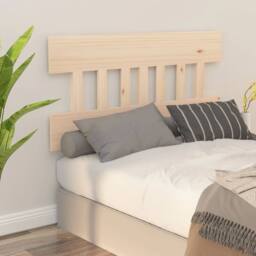 Berkfield Home Bed Headboard 123.5x3x81 cm Solid Wood Pine in Light Oak - thumbnail 2