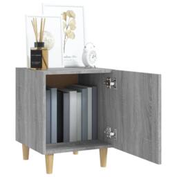Berkfield Home Bedside Cabinets 2 pcs Grey Sonoma Engineered Wood - thumbnail 9