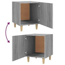 Berkfield Home Bedside Cabinets 2 pcs Grey Sonoma Engineered Wood - thumbnail 7