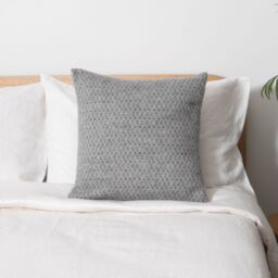 Native Natural Hoop Grey Wool Cushion Cover 45x45cm - Size: 45 cm x 45 cm - thumbnail 2