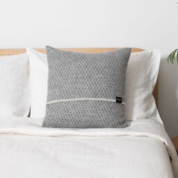 Native Natural Hoop Grey Wool Cushion Cover 45x45cm - Size: 45 cm x 45 cm