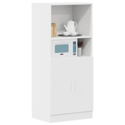 Berkfield Home Kitchen Cabinet White 57x41.5x131.5 cm Engineered Wood - thumbnail 3