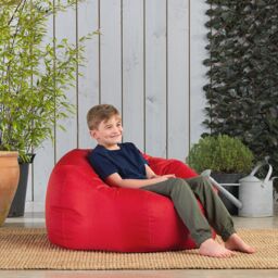 icon Teen Bean Bag Chair Grey Childrens Bean Bags in Red - thumbnail 1