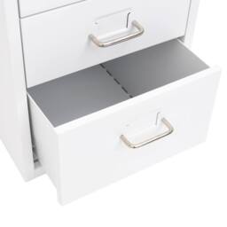 Berkfield Home Mobile File Cabinet White 28x41x69 cm Metal - Size: 28 x 41 x 69 cm - thumbnail 6