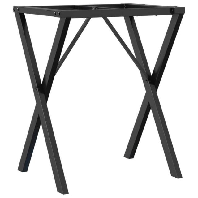 Berkfield Home Dining Table Legs X-Frame 60x50x73 cm Steel in Black - Size: 60 x 50 x 73 cm - image 1
