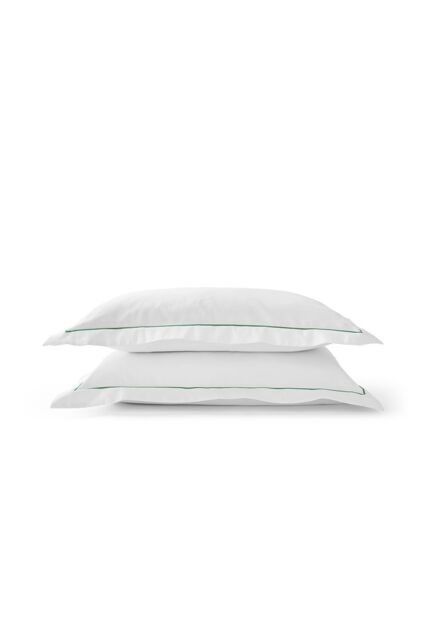 CHRISTY Premium Sateen Satin Oxford Pillowcase Pair in Green - image 1