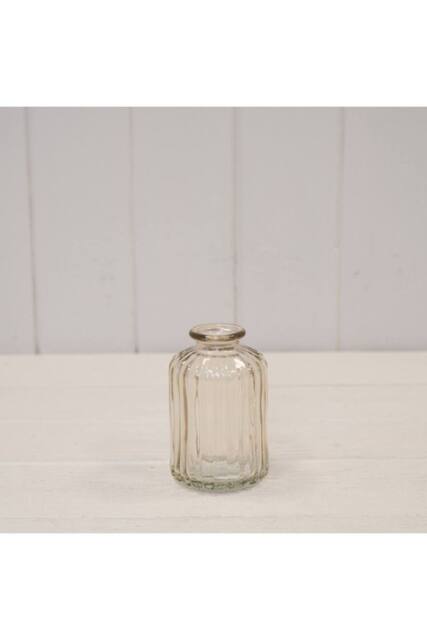 KDMD Smokey Brown Ribbed Glass Bottle - image 1