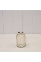 KDMD Smokey Brown Ribbed Glass Bottle - thumbnail 1