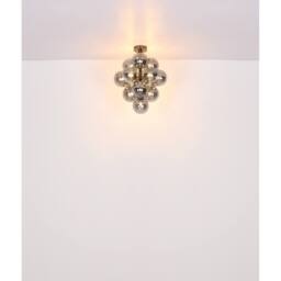 Netlighting Conor Globe Ceiling Light Gunmetal Balls Smoke Glass Shade 13x G9 in Grey - thumbnail 4