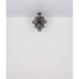 Netlighting Conor Globe Ceiling Light Gunmetal Balls Smoke Glass Shade 13x G9 in Grey - thumbnail 5