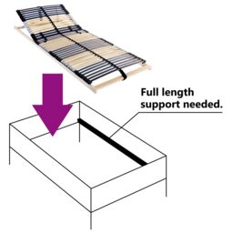 Berkfield Home Slatted Bed Base Manual Brown 90 x 190 cm Wood & Plastic - thumbnail 5
