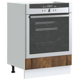 Berkfield Home Oven Cabinet Lucca Smoked Oak Engineered Wood in Brown - thumbnail 1