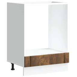 Berkfield Home Oven Cabinet Lucca Smoked Oak Engineered Wood in Brown - thumbnail 2