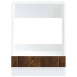 Berkfield Home Oven Cabinet Lucca Smoked Oak Engineered Wood in Brown - thumbnail 4