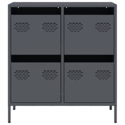 Berkfield Home Sideboard¬†Anthracite 68x39x73.5 cm Cold-rolled Steel in Charcoal - thumbnail 5