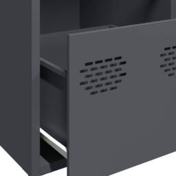 Berkfield Home Sideboard¬†Anthracite 68x39x73.5 cm Cold-rolled Steel in Charcoal - thumbnail 9