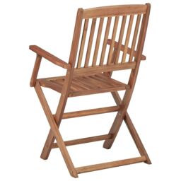 Berkfield Home Folding Outdoor Chairs 2 pcs Solid Acacia Wood in Brown - thumbnail 5