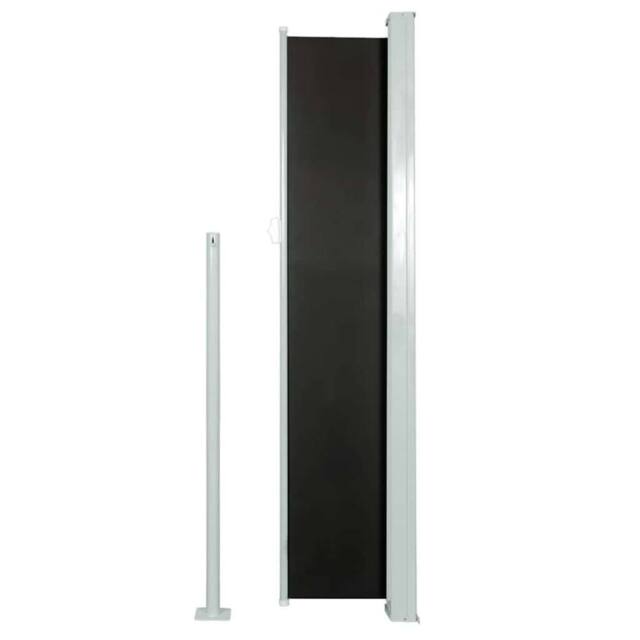 Berkfield Home Patio Retractable Side Awning 120x500 cm Black - image 1