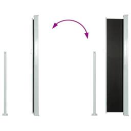 Berkfield Home Patio Retractable Side Awning 120x500 cm Black - thumbnail 5
