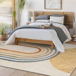 Livabliss Lilian-Washable Multicoloured Grey Modern Living Dining Bedroom Rug in Beige - Size: 120 cm x 170 cm - thumbnail 7