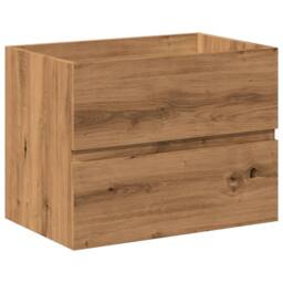 Berkfield Home Sink Cabinet with Built-in Basin Artisan Oak 61x39.5x49 cm in Brown - thumbnail 6