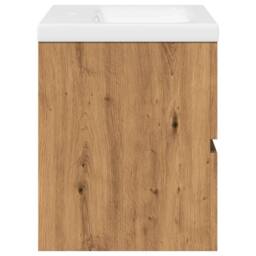Berkfield Home Sink Cabinet with Built-in Basin Artisan Oak 61x39.5x49 cm in Brown - thumbnail 7