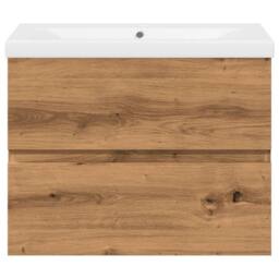 Berkfield Home Sink Cabinet with Built-in Basin Artisan Oak 61x39.5x49 cm in Brown - thumbnail 5
