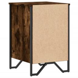 Berkfield Home Modern Bedside Cabinet Smoked Oak 40x41x60 cm Engineered Wood in Brown - Size: 40 x 41 x 60 cm - thumbnail 7