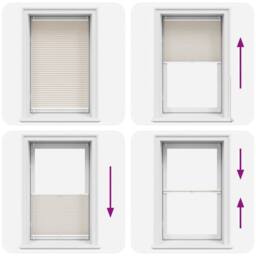 Berkfield Home Plisse Blind 70x125cm Creme in Cream - Size: 70x125 cm - thumbnail 6