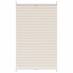 Berkfield Home Plisse Blind 70x125cm Creme in Cream - Size: 70x125 cm