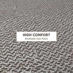Wyld Haus Roli Linen Look Light Grey Round Storage Ottoman - thumbnail 6