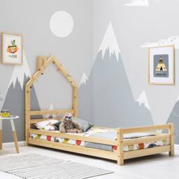 Crazy Price Beds Ltd Juni Kids Wooden House Bed in Natural - Size: Single - thumbnail 8
