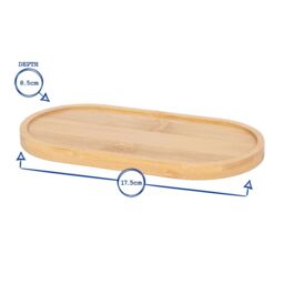 Harbour Housewares 2pc Glass Soap Dispenser Set with Bamboo Tray & Labels - 500ml - White in Blue - thumbnail 4