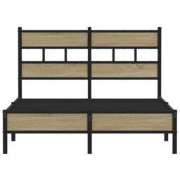 Berkfield Home Bed Frame without Mattress Sonoma Oak 120x200 cm Engineered Wood in Brown - Size: Small Double - thumbnail 4