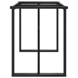 Berkfield Home Dining Table Legs O-Frame 140x60x73 cm Steel in Black - Size: 140 x 60 x 73 cm - thumbnail 5