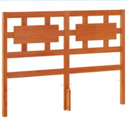 Berkfield Home Headboard Wax Brown 135 cm Solid Wood Pine - thumbnail 2
