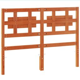 Berkfield Home Headboard Wax Brown 135 cm Solid Wood Pine - thumbnail 6