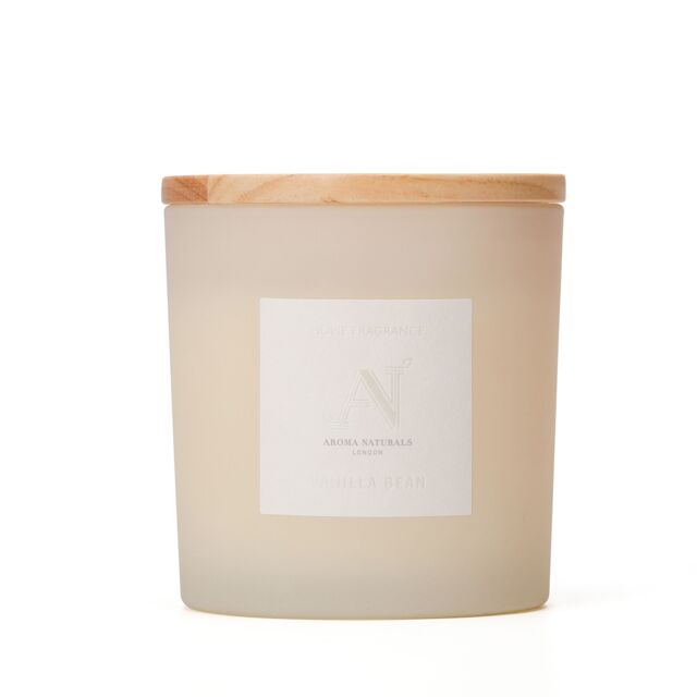 Aroma Naturals Frosted Decadence Glass Candle - Cashmere Scent in White - Size: XL - image 1