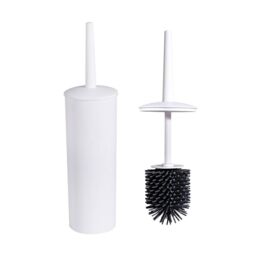Nicoman Turbular White Toilet Brush & Holder With Silicone Head - thumbnail 1