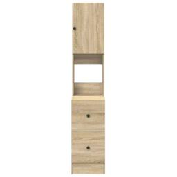 Berkfield Home Kitchen Cabinet Sonoma Oak 35x50x180 cm Engineered Wood in Beige - Size: 35 x 50 x 180 cm - thumbnail 6
