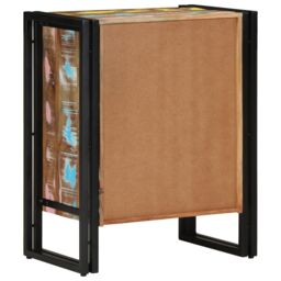 Berkfield Home Shoe Cabinet Black 30x30x40 cm Solid Reclaimed Wood & Steel in Brown - Size: 30 x 30 x 40 cm - thumbnail 7