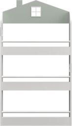 Xample Kids Bookcase Wall Shelf, Wooden Bookshelf Storage Display Rack Book Organizer in White - thumbnail 5