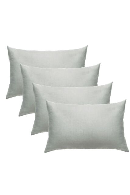 OHS 4 x Soft Polycotton Housewife Pillowcase Set in Silver - image 1