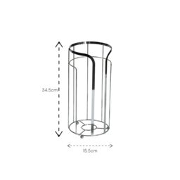 Showerdrape Dante Modern 2Spare Paper Holder - Bathroom Storage in Black or Chrome in Silver - thumbnail 2